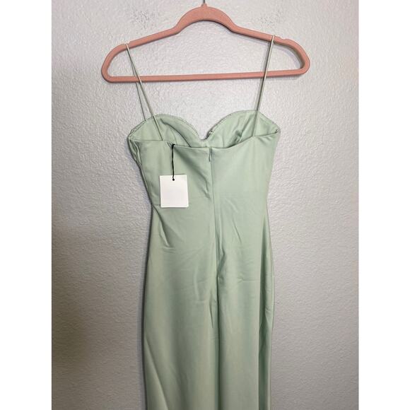 MISHA Casandra Midi Dress Seafoam 0 - Picture 7 of 10